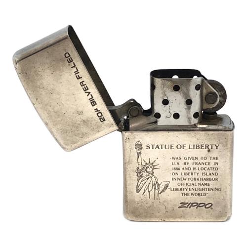 ZIPPO (ジッポ) オイルライター 1989/4 自由の女神 20μ silver field
