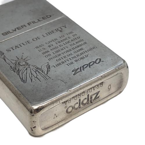 ZIPPO (ジッポ) オイルライター 1989/4 自由の女神 20μ silver field