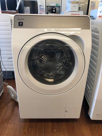 SHARP (シャープ) ドラム式洗濯乾燥機 ES-11K1-WL 2026年製 左右端、ドア窓キズ有