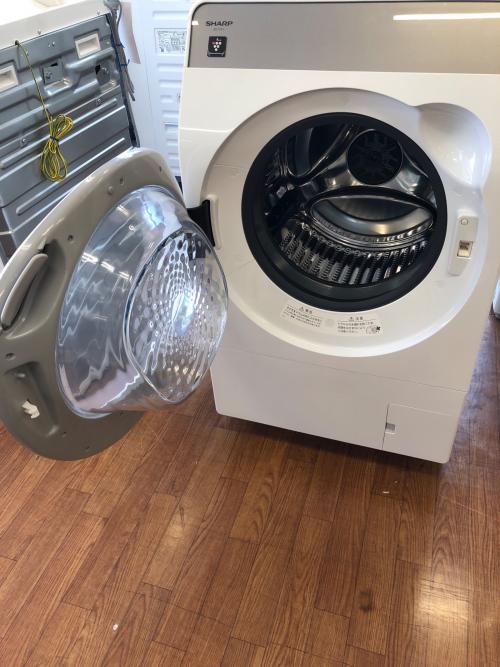 SHARP (シャープ) ドラム式洗濯乾燥機 ES-11K1-WL 2026年製 左右端、ドア窓キズ有