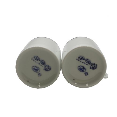 HERMES (エルメス) デミタスカップ&ソーサー シェーヌダンクル 2Pセット