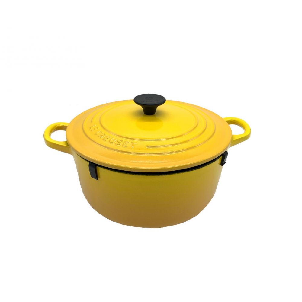 LE CREUSET (ルクルーゼ) 両手鍋 ココットロンド イエロー 未使用品