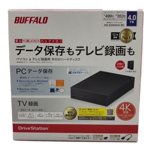 最新品国産】 BUFFALO HD-EDS4U3-BE 外付けHDD 4TB ブラック q81kb