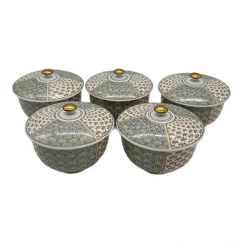 深川製磁 (フカガワセイジ) 汲出碗揃 梅菊地紋 5Pセット