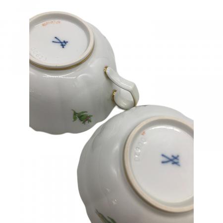 Meissen (マイセン) カップ&ソーサー ピンクローズ&イエローローズ