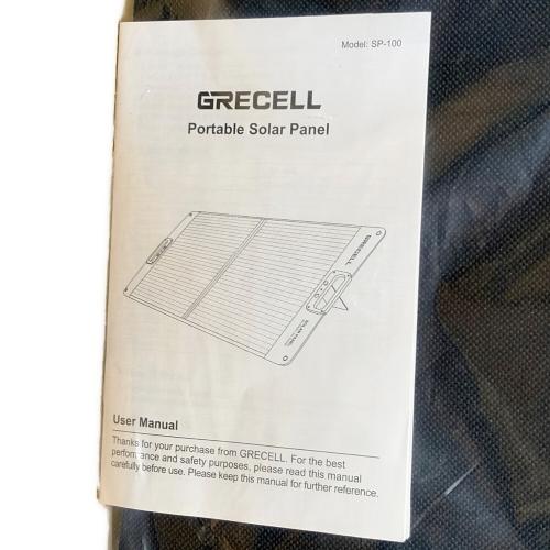GRECELL (グレセル) ポータブルソーラーパネル SP-100 変換効率: 23.5%定格電圧 / 電流: 20V 5A