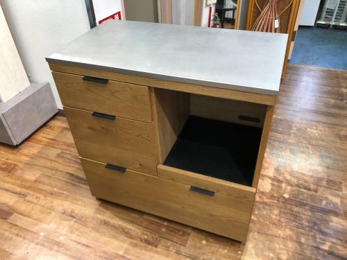 UNICO (ウニコ) キッチンカウンター ブラウン×シルバー ADDAY