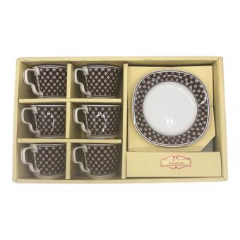 Noritake (ノリタケ) カップ&ソーサー クローバー バーサトーン 6客セット