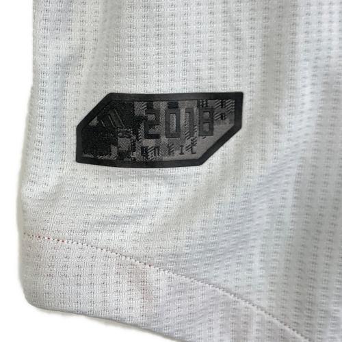 adidas (アディダス) トレーニングTシャツ BR3608 メンズ SIZE M グレー×レッド