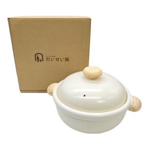 たいせい窯 (タイセイカマ) 土鍋 Lサイズ ホワイト