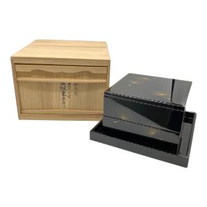輪島塗 (ワジマヌリ) 重箱 飛花沈金 小西啓介作
