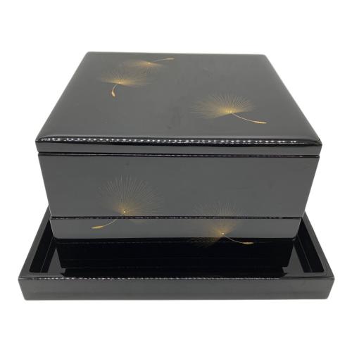 輪島塗 (ワジマヌリ) 重箱 飛花沈金 小西啓介作