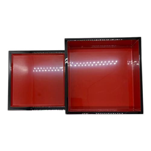 輪島塗 (ワジマヌリ) 重箱 飛花沈金 小西啓介作