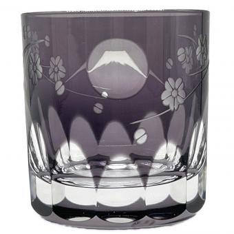 彩鳳 (サイホウ) ぐい呑み ムラサキ 江戸切子