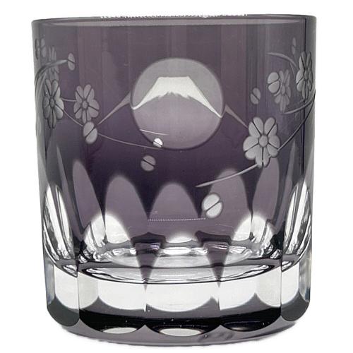 彩鳳 (サイホウ) ぐい呑み ムラサキ 江戸切子