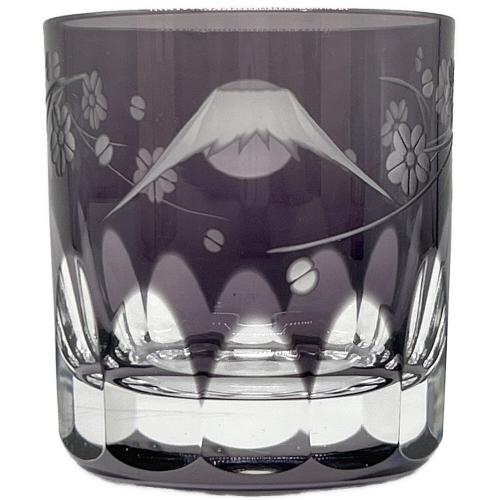 彩鳳 (サイホウ) ぐい呑み ムラサキ 江戸切子