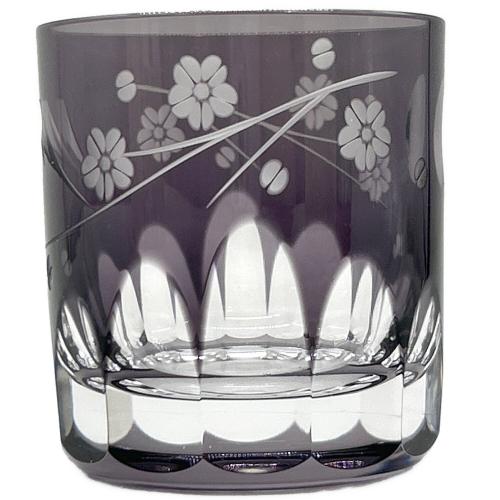 彩鳳 (サイホウ) ぐい呑み ムラサキ 江戸切子