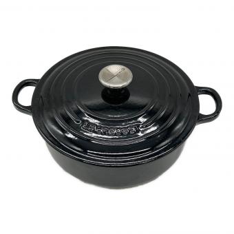 LE CREUSET (ルクルーゼ) 両手鍋 24 ブラック ココット・ロンド