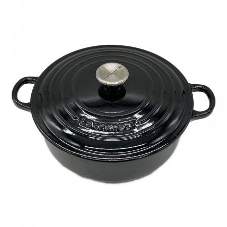 LE CREUSET (ルクルーゼ) 両手鍋 24 ブラック ココット・ロンド