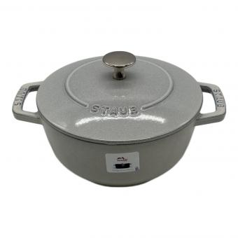 Staub (ストウブ) 鋳物ホーロー鍋 40501-477 Wa-NABE・フレンチオーブン 18cm ライトグレー