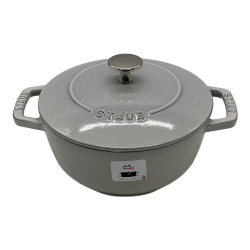 Staub (ストウブ) 鋳物ホーロー鍋 40501-477 Wa-NABE・フレンチオーブン 18cm ライトグレー
