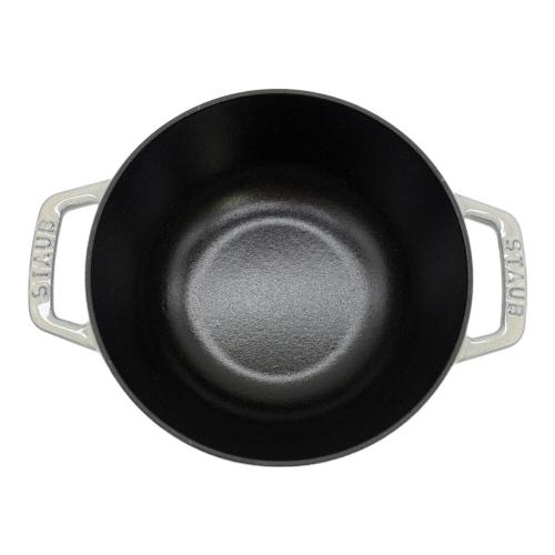 Staub (ストウブ) 鋳物ホーロー鍋 40501-477 Wa-NABE・フレンチオーブン 18cm ライトグレー