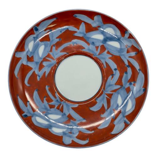 源右衛門窯 (ゲンエモンガマ) カップ&ソーサー 赤濃牡丹絵