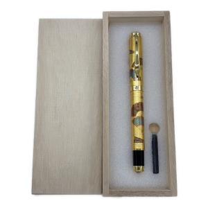 金箔蒔絵万年筆 扇 ゴールド