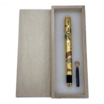 金箔蒔絵万年筆 扇 ゴールド