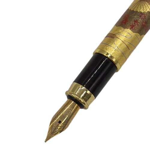 金箔蒔絵万年筆 扇 ゴールド