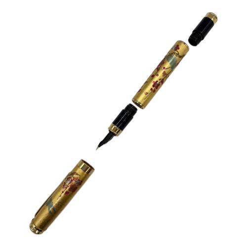 金箔蒔絵万年筆 梅に鶯 ゴールド
