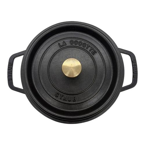 Staub (ストウブ) ピコ ココットラウンド SIZE 22cm ブラック