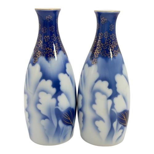 深川製磁 (フカガワセイジ) 牡丹金ミル 酒器揃