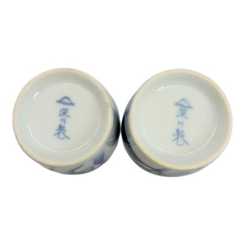 深川製磁 (フカガワセイジ) 牡丹金ミル 酒器揃