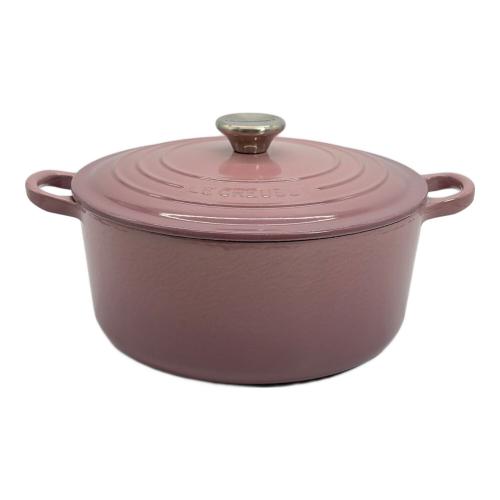 LE CREUSET (ルクルーゼ) 両手鍋 24cm モーヴピンク ココット・ロンド