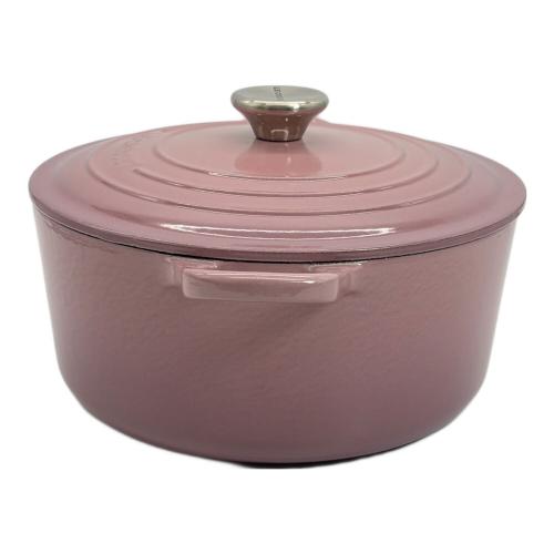 LE CREUSET (ルクルーゼ) 両手鍋 24cm モーヴピンク ココット・ロンド