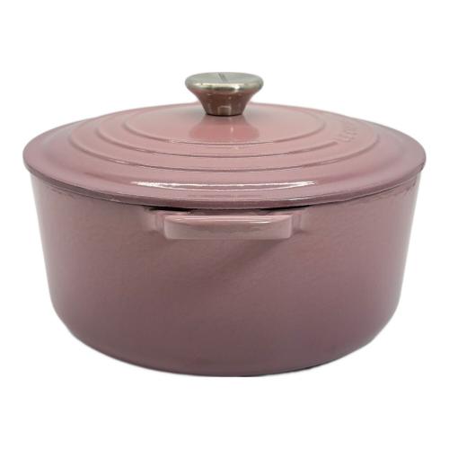 LE CREUSET (ルクルーゼ) 両手鍋 24cm モーヴピンク ココット・ロンド