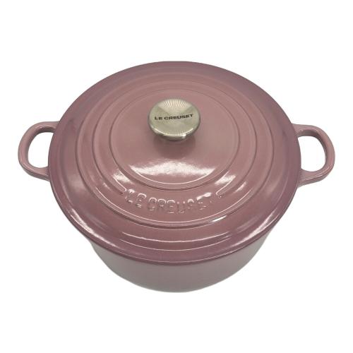LE CREUSET (ルクルーゼ) 両手鍋 24cm モーヴピンク ココット・ロンド