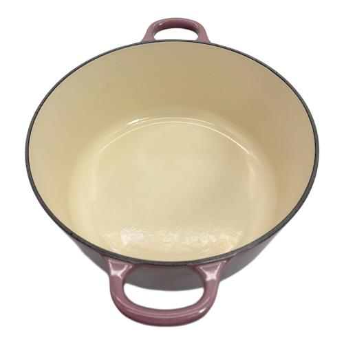 LE CREUSET (ルクルーゼ) 両手鍋 24cm モーヴピンク ココット・ロンド