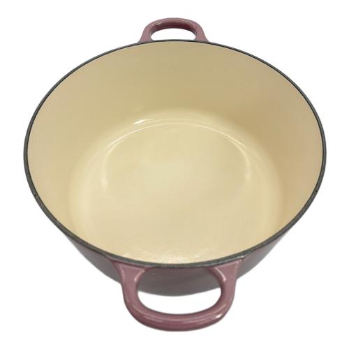 LE CREUSET (ルクルーゼ) 両手鍋 24cm モーヴピンク ココット・ロンド