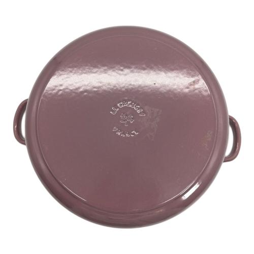 LE CREUSET (ルクルーゼ) 両手鍋 24cm モーヴピンク ココット・ロンド