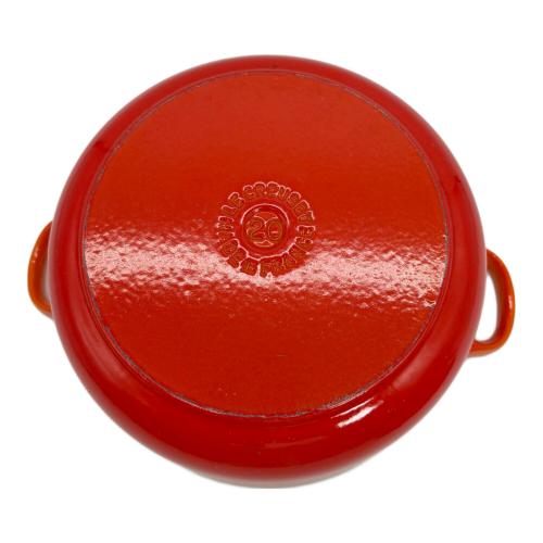 LE CREUSET (ルクルーゼ) 両手鍋 20㎝ オレンジ ココット・ロンド