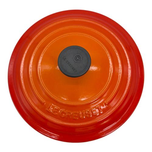 LE CREUSET (ルクルーゼ) 両手鍋 20㎝ オレンジ ココット・ロンド