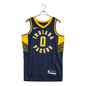 NIKE (ナイキ) ゲームシャツ インディアナペイザース ハリバートン メンズ SIZE M ネイビー×イエロー