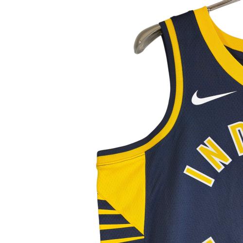 NIKE (ナイキ) ゲームシャツ インディアナペイザース ハリバートン メンズ SIZE M ネイビー×イエロー
