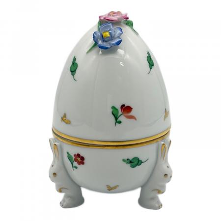 Herend (ヘレンド) 小物入れ たまご型 うさぎ・花｜トレファクONLINE