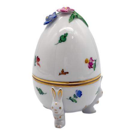 Herend (ヘレンド) 小物入れ たまご型 うさぎ・花｜トレファクONLINE