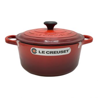 LE CREUSET (ルクルーゼ) シグニチャー ココット・ロンド チェリーレッド 22cm