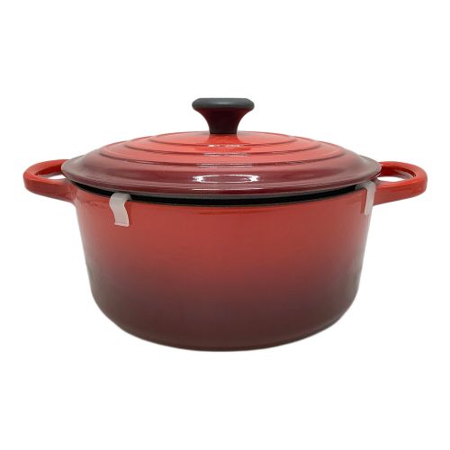 LE CREUSET (ルクルーゼ) シグニチャー ココット・ロンド チェリーレッド 22cm