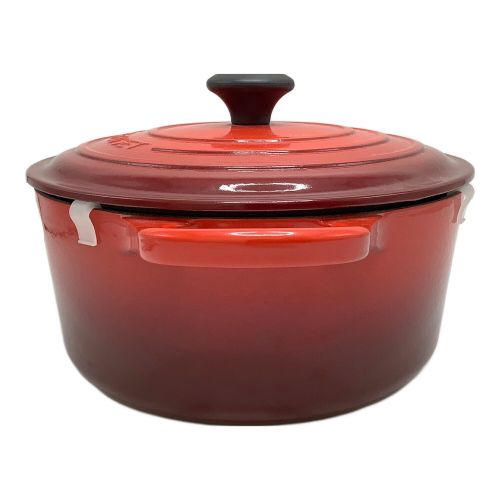 LE CREUSET (ルクルーゼ) シグニチャー ココット・ロンド チェリーレッド 22cm